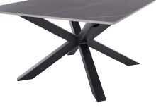 Couchtisch >Janin< in grau, schwarz, Keramik, Metall - 80x45x80cm (BxHxT)