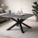 Couchtisch >Janin< in grau, schwarz, Keramik, Metall - 80x45x80cm (BxHxT)