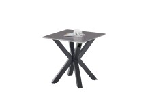 Couchtisch >Janin< in grau, schwarz, Keramik, Metall - 55x55x55cm (BxHxT)