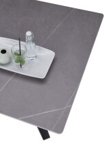 Couchtisch >Janin< in grau, schwarz, Keramik, Metall - 55x55x55cm (BxHxT)