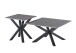 Couchtisch >Janin< in grau, schwarz, Keramik, Metall - 55x55x55cm (BxHxT)