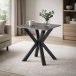 Couchtisch >Janin< in grau, schwarz, Keramik, Metall - 55x55x55cm (BxHxT)
