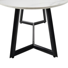 Couchtisch >Jenny< drehbare Aufsatzplatte, weiß / schwarz, Keramik - 110x41x60cm (BxHxT)