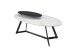 Couchtisch >Jenny< drehbare Aufsatzplatte, weiß / schwarz, Keramik - 110x41x60cm (BxHxT)