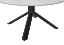 Couchtisch >Joanna< in weiß, schwarz, Keramik, Metall - 45x90cm (HxD)