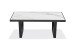 Couchtisch >Jordan< in weiß, schwarz, MDF, Metall - 110x43x60cm (BxHxT)