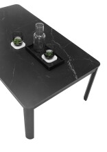 Couchtisch >Lenni< in schwarz, Keramik, Metall - 120x45x70cm (BxHxT)