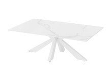 Couchtisch >Noah< in weiß, Keramik, Metall - 110x40x70cm (BxHxT)