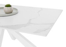 Couchtisch >Noah< in weiß, Keramik, Metall - 110x40x70cm (BxHxT)