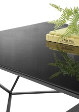 Couchtisch >Senta< in schwarz, Glas, Metall - 80x45x80cm (BxHxT)