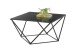 Couchtisch >Senta< in schwarz, Glas, Metall - 80x45x80cm (BxHxT)