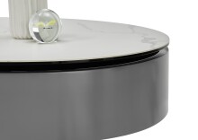 Couchtisch >Sinisa< in weiß, anthrazit, Keramik, Metall - 110x42x70cm (BxHxT)