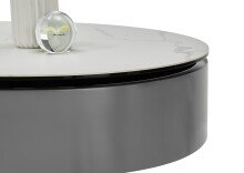 Couchtisch >Sinisa< in weiß, anthrazit, Keramik, Metall - 110x42x70cm (BxHxT)