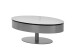 Couchtisch >Sinisa< in weiß, anthrazit, Keramik, Metall - 110x42x70cm (BxHxT)