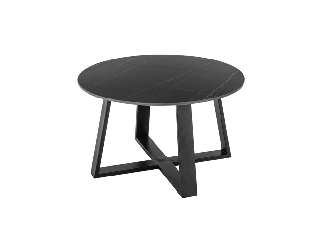 Couchtisch >Tanea< in schwarz, Keramik, Metall - 45x80cm (HxD)