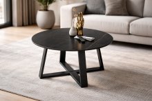 Couchtisch >Tanea< in schwarz, Keramik, Metall - 45x80cm (HxD)