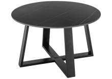 Couchtisch >Tanea< in schwarz, Keramik, Metall - 45x80cm (HxD)