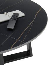 Couchtisch >Tanea< in schwarz, Keramik, Metall - 45x80cm (HxD)