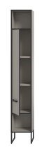 Hochschrank >Bagno< 5 Fächer, 1 Tür, in kaschmir Dekor - 30x192x32cm (BxHxT)