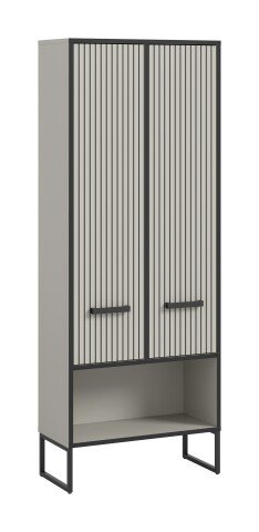 Hochschrank >Bagno< 9 Fächer, 2 Türen, in kaschmir Dekor - 59x159x32cm (BxHxT)