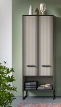 Hochschrank >Bagno< 9 Fächer, 2 Türen, in kaschmir Dekor - 59x159x32cm (BxHxT)