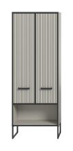 Hochschrank >Bagno< 9 Fächer, 2 Türen, in kaschmir Dekor - 59x159x32cm (BxHxT)