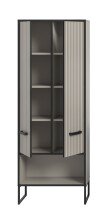 Hochschrank >Bagno< 9 Fächer, 2 Türen, in kaschmir Dekor - 59x159x32cm (BxHxT)
