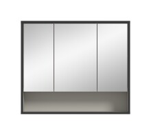 Badezimmerspiegelschrank >Bagno< in kaschmir Dekor - 80x68x19cm (BxHxT)