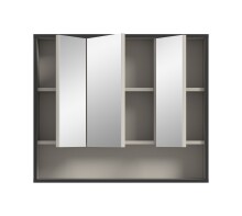 Badezimmerspiegelschrank >Bagno< in kaschmir Dekor - 80x68x19cm (BxHxT)