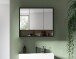 Badezimmerspiegelschrank >Bagno< in kaschmir Dekor - 80x68x19cm (BxHxT)