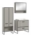 Badezimmer-Set >Bagno< (3-teilig) inkl. Waschbecken, in kaschmir Dekor - 154x192x48cm (BxHxT)