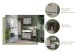 Badezimmer-Set >Bagno< (3-teilig) inkl. Waschbecken, in kaschmir Dekor - 154x192x48cm (BxHxT)