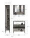 Badezimmer-Set >Bagno< (3-teilig) inkl. Waschbecken, in kaschmir Dekor - 125x192x48cm (BxHxT)
