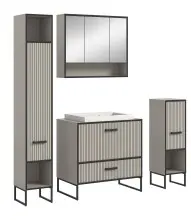Badezimmer-Set >Bagno< inkl. Waschbecken, in...