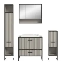 Badezimmer-Set >Bagno< inkl. Waschbecken, in...