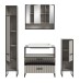 Badezimmer-Set >Bagno< inkl. Waschbecken, in kaschmir Dekor - 170x192x48cm (BxHxT)
