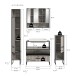 Badezimmer-Set >Bagno< inkl. Waschbecken, in kaschmir Dekor - 170x192x48cm (BxHxT)