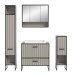 Badezimmer-Set >Bagno< inkl. Waschbecken, in kaschmir Dekor - 170x192x48cm (BxHxT)