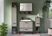 Badezimmer-Set >Bagno< inkl. Waschbecken, in kaschmir Dekor - 170x192x48cm (BxHxT)