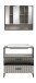 Badezimmer-Set >Bagno< (2-teilig) inkl. Waschbecken, kaschmir Dekor - 80x192x48cm (BxHxT)