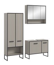 Badezimmer-Set >Bagno< (3teilig) in kaschmir Dekor...