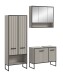 Badezimmer-Set >Bagno< (3teilig) in kaschmir Dekor - 154x192x36cm (BxHxT)