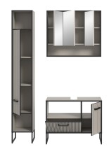 Badezimmer-Set >Bagno< (3-teilig) in kaschmir Dekor - 125x192x36cm (BxHxT)