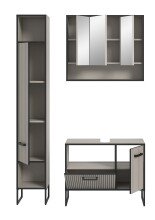 Badezimmer-Set >Bagno< (3-teilig) in kaschmir Dekor - 125x192x36cm (BxHxT)