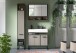 Badezimmer-Set >Bagno< (3-teilig) in kaschmir Dekor - 125x192x36cm (BxHxT)
