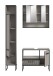 Badezimmer-Set >Bagno< (3-teilig) in kaschmir Dekor - 125x192x36cm (BxHxT)