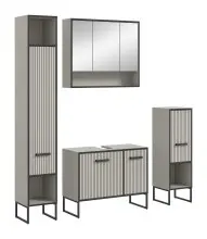 Badezimmer-Set >Bagno< (4-teilig) in kaschmir Dekor...