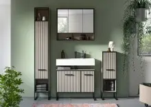 Badezimmer-Set >Bagno< (4-teilig) in kaschmir Dekor...