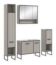Badezimmer-Set >Bagno< (4-teilig) in kaschmir Dekor...
