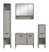 Badezimmer-Set >Bagno< (4-teilig) in kaschmir Dekor - 170x192x36cm (BxHxT)